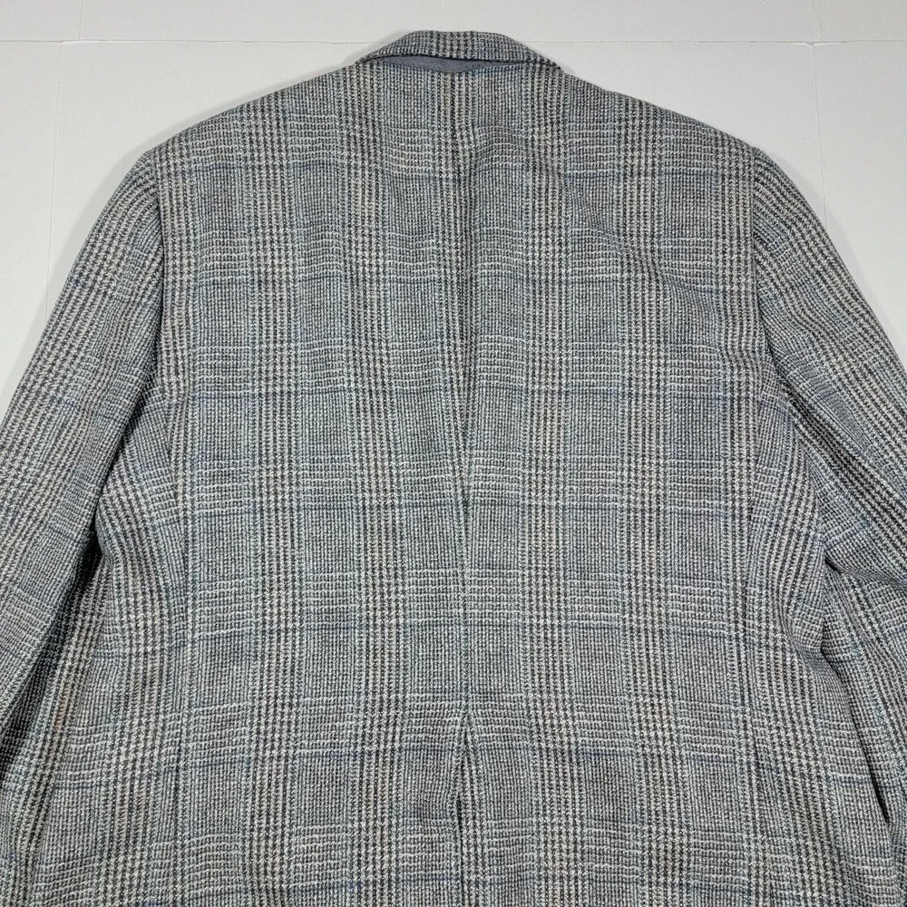 Hart Schaffner Marx Famous Barr‎ Vintage Sport Coat - Gray Blue - about 45R